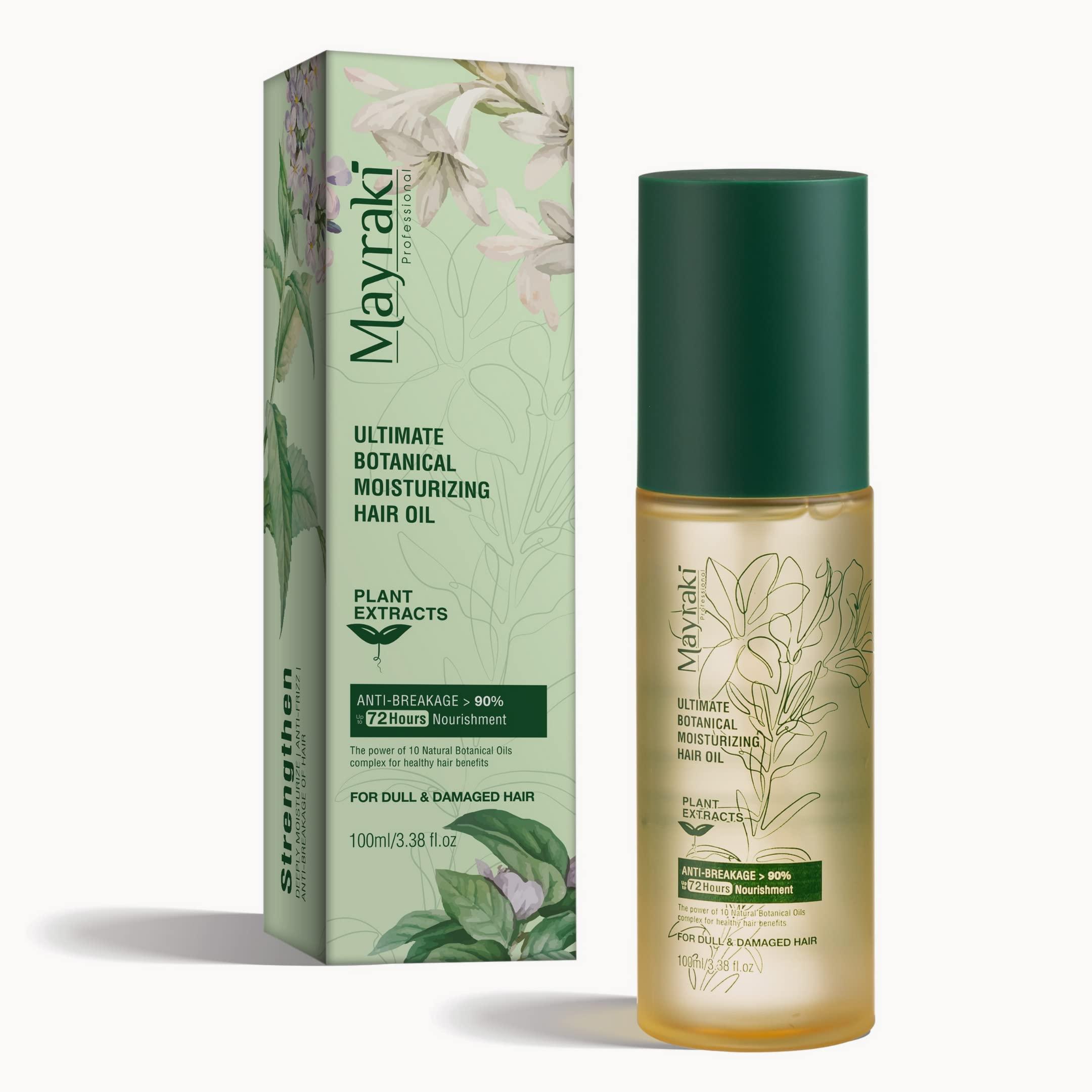 Mayraki Professional Mayraki Hair Growth Oil | Ultimate Moisturizing Hair Oil Treatment | Revitalizing Lightweight Hair Oil for Curly Frizzy Hair | Repair Damaged Hair and Dry Scalp | 100ml | 3.38 fl. oz.