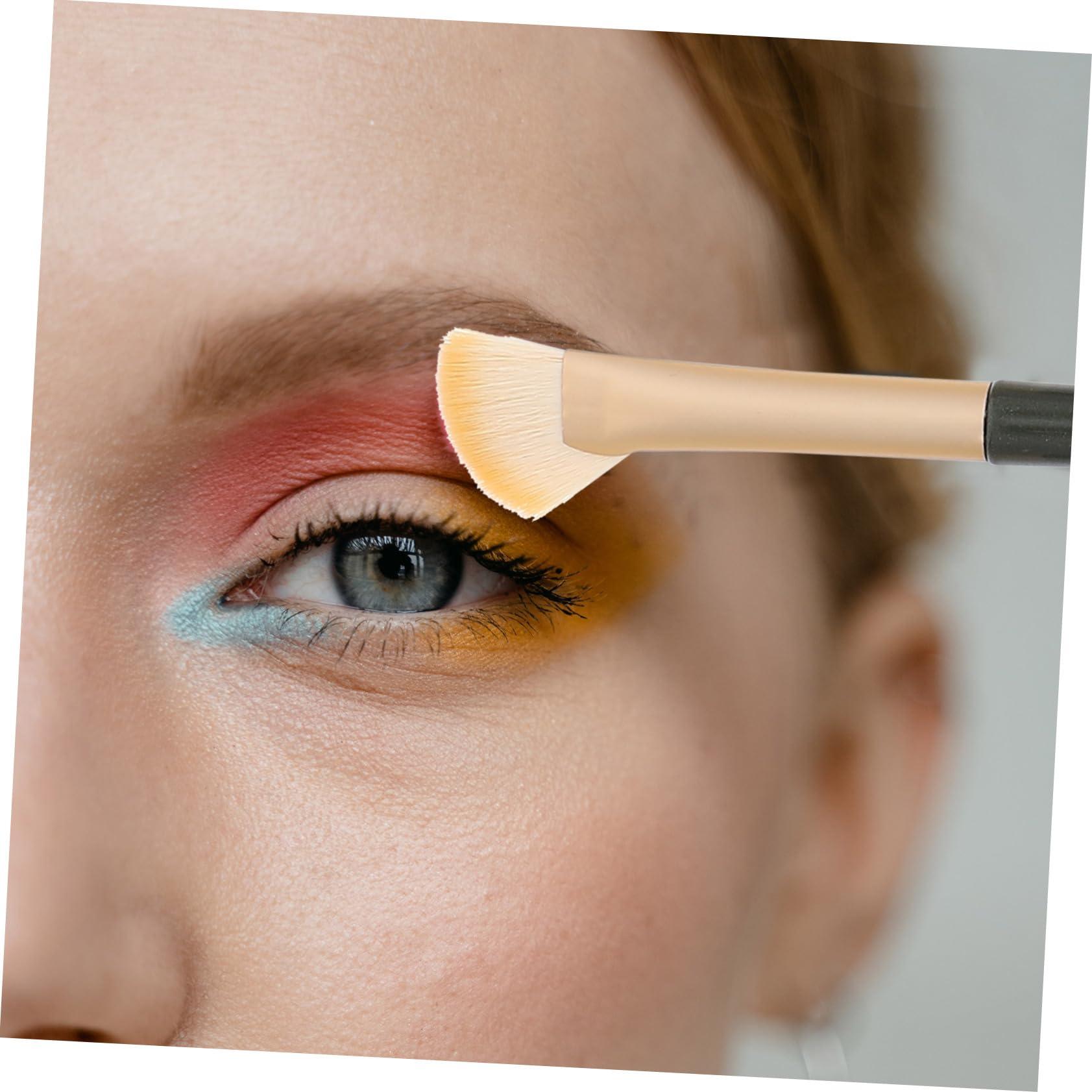 Beavorty Beavorty 6 Pcs Eye Brush Cosmetics Makeup Remover Scrubber Makeup Brush Holder Brow Gel Eyeliner Eyelash Curler Neutral Eyeshadow Palette Applicator Brush Lip Gloss Eye Shadow Brush Wood