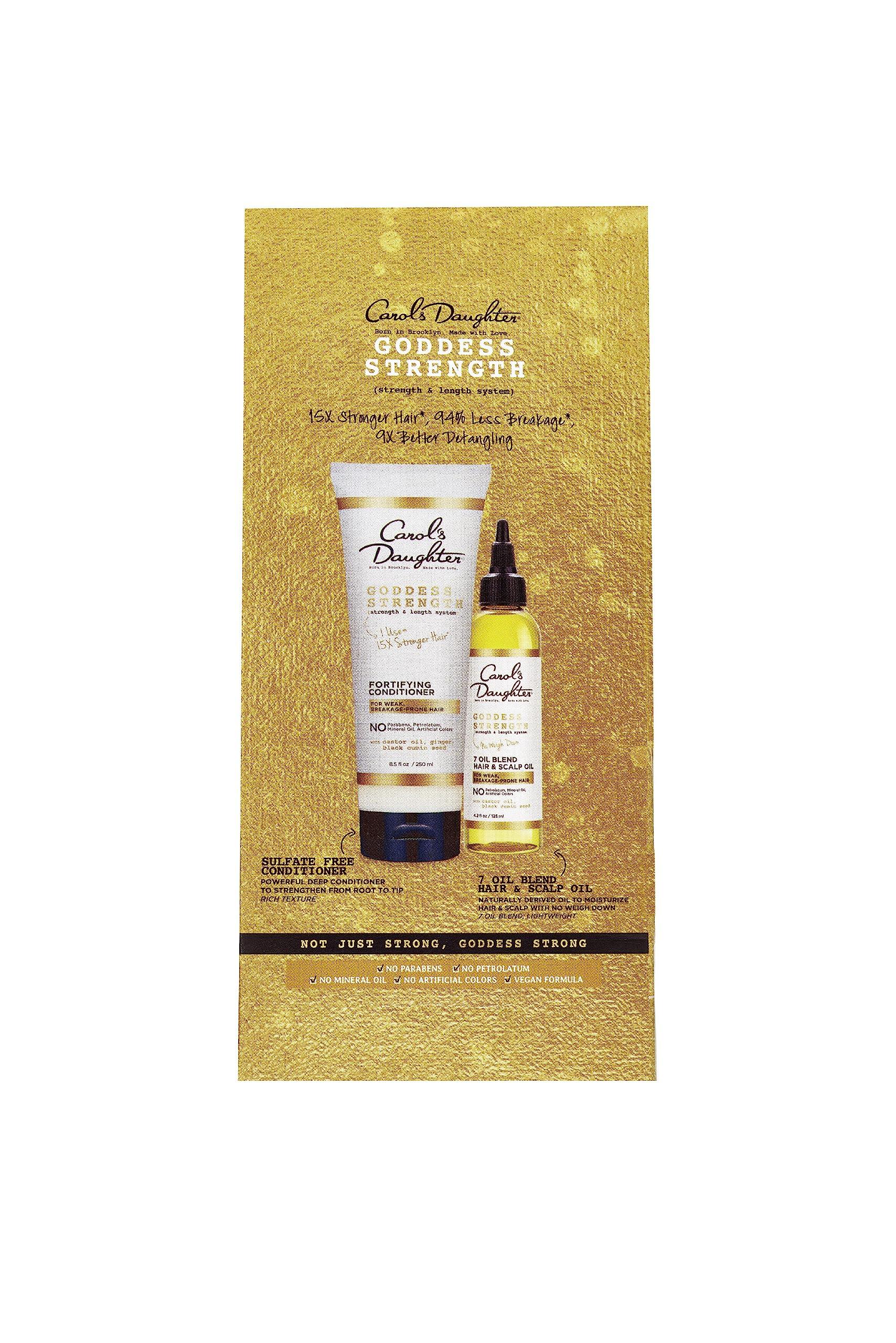 Carol\'s Daughter Carol\'s Daughter Goddess Strength Hair Care Set, Includes Sulfate Free Conditioner and Hair & Scalp Oil, Curly Hair Products to Repair and Moisturize, 1 Kit
