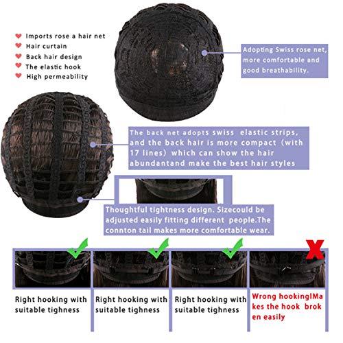 Andongnywell-Wig Andongnywell Curly Brown Wig Loose Curly Wavy Wigs Synthetic Wigs Heat Resistant Synthetic Hair Wigs (Brown,One Size,)