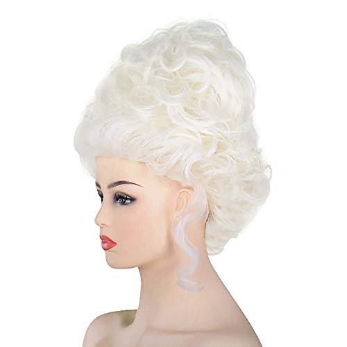 Wraith Of East 18th Century Baroque Marie Antoinette Wigs Ladies Adult Halloween Cosplay Accessories (Ivory)