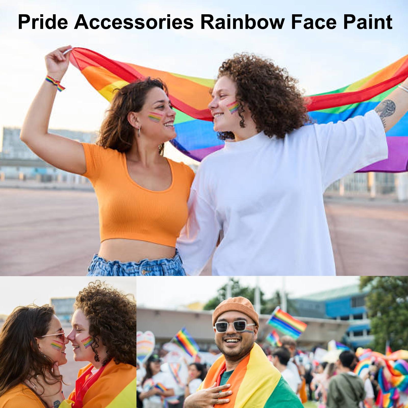 MEICOLY MEICOLY Water Activated Eye Liner 14 Colors,Neon UV Rainbow Face Paint,7 Cakes Duo Color Water Activated Eyeliner,Halloween Hydra Liner,Matte Graphic Eyeliner, Glow Blacklight Black White Body Paint