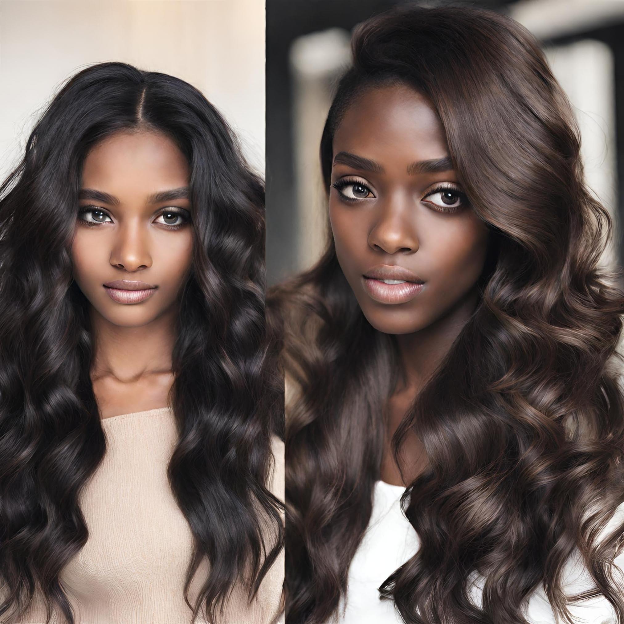 Authentress Authentress Double Drawn Hair, Virgin Hair, Indian Temple Hair, Body Wave Hair Extensions Weft Bundles, 100% Human Hair Extension, Raw Unprocessed Hair, Double Drawn Weft, Indian Virgin Hair (16 inch)