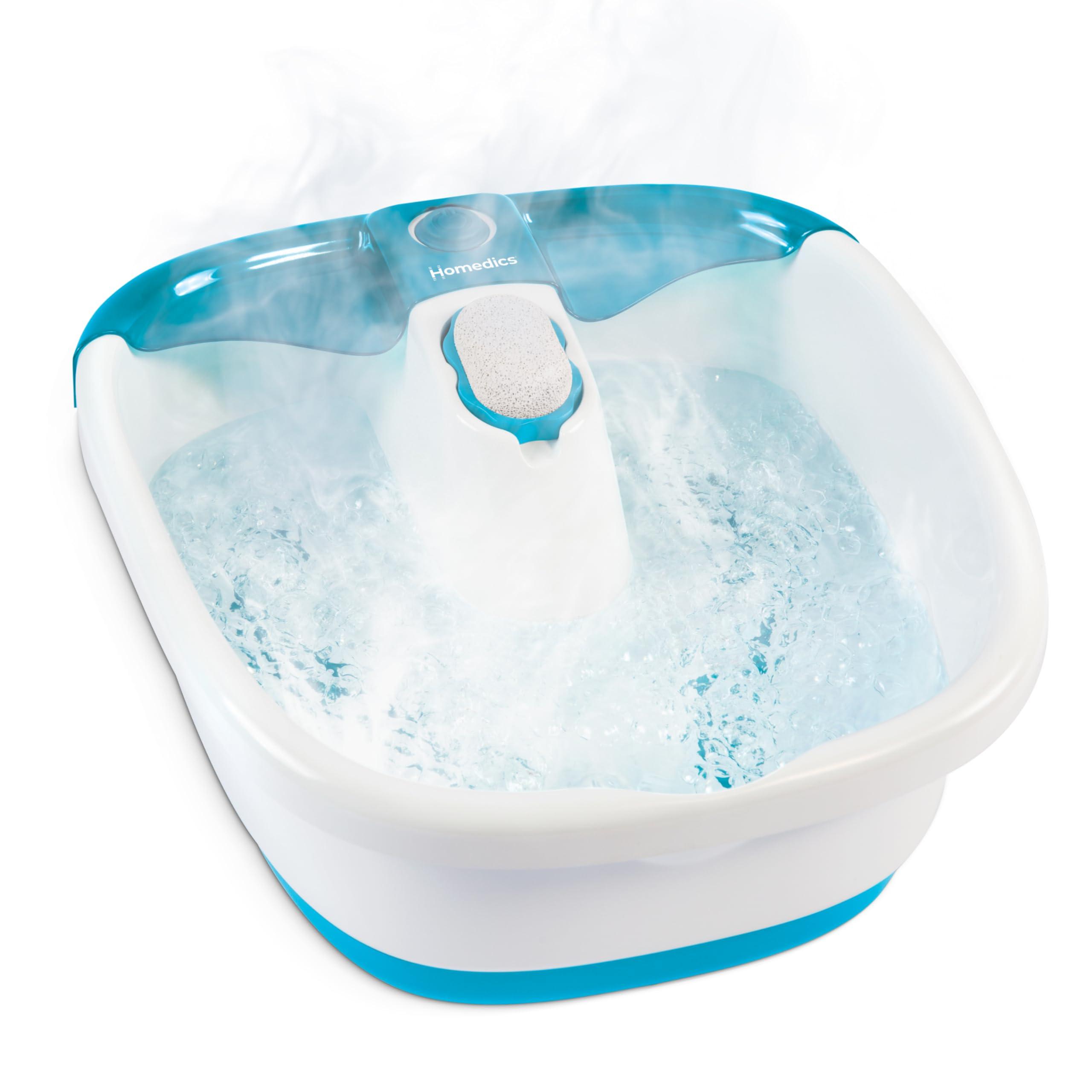 Homedics HoMedics Bubble Mate Foot Spa, Toe Touch Controlled Foot Bath with Invigorating Bubbles and Splash Proof, Raised Massage nodes and Removable Pumice Stone