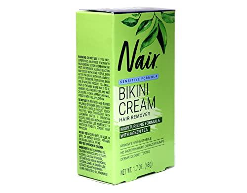 Nair Nair Hair Remover Bikini Cream With Green Tea Sensitive Formula 1.70 oz (Pack of 9)