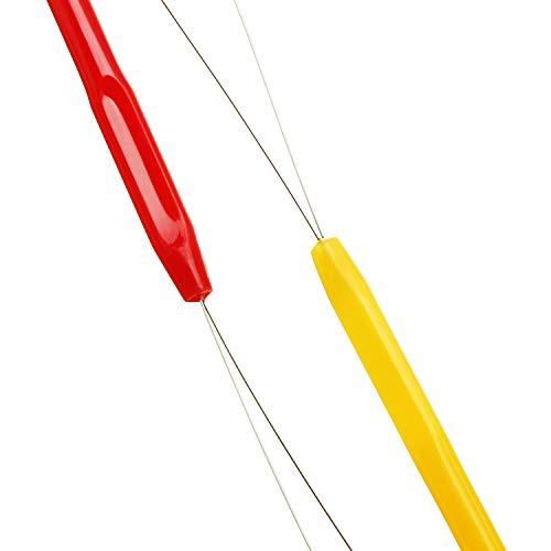 Chinco 10 Pack Wooden Hair Extension Loop Needle Threader Pulling Hook Tool and Bead Device Tool for Hair or Feather Extensions (Multicolored Loop Tools)