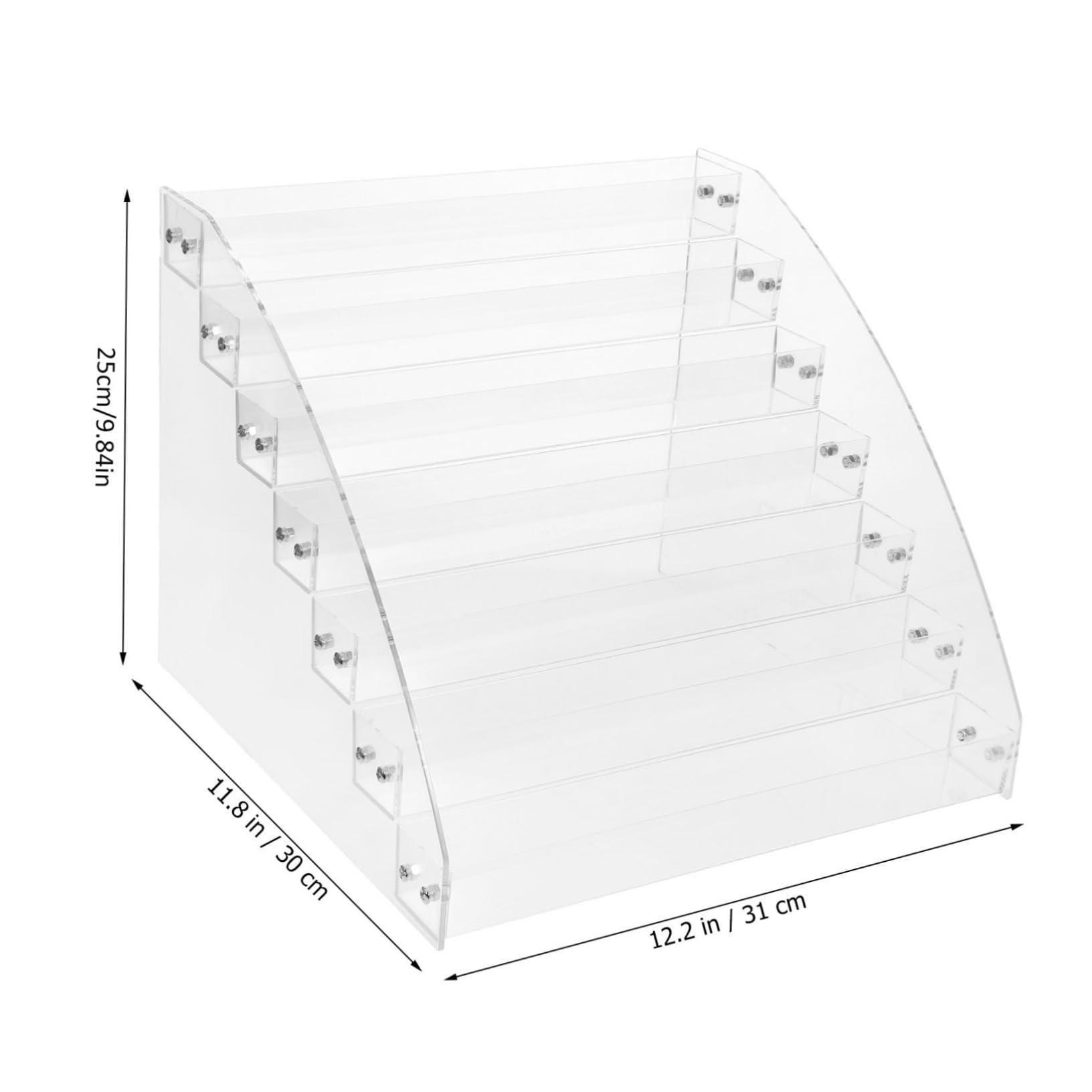OHPHCALL OHPHCALL Lipstick Nail Polish Display Rack Acrylic 7-Layer Storage Modern Makeup Organizer