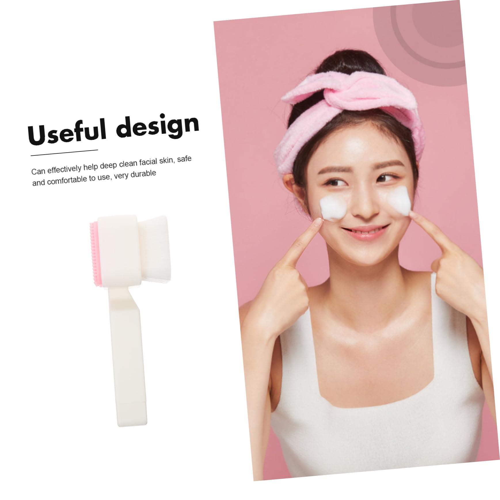 Hemoton Hemoton Square Facial Cleansing Brush Face Brush Face for Cleansing and Exfoliating Cleansing Facial Brush Face Wash Scrubber Manual Facial Brush Deep Cleaning Brush White