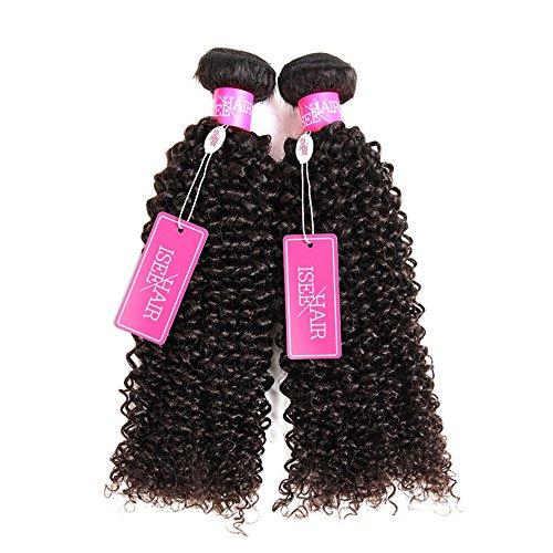 ISEE ISEE Hair 9A Grade Mongolian Kinky Curly Hair Extension Virgin Human Hair Weaving One Bundles Kinky Curly Virgin Hair 100% Human Hair Weaves Extension Mongolian Virgin Hair (26/28/30 Inch)