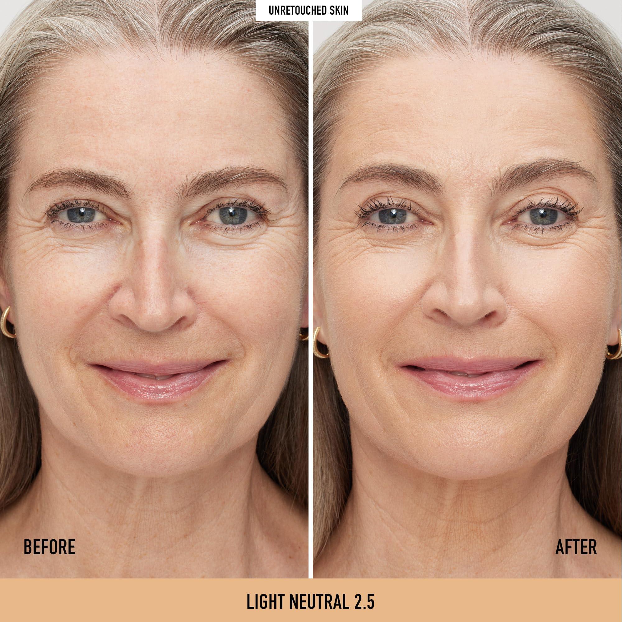 bareMinerals bareMinerals Original Pure Serum Radiant Natural Liquid Foundation Mineral SPF 20, Hydrating Skin Tint, Dewy Finish, Lightweight, Medium Coverage, Non-Comedogenic, Vegan