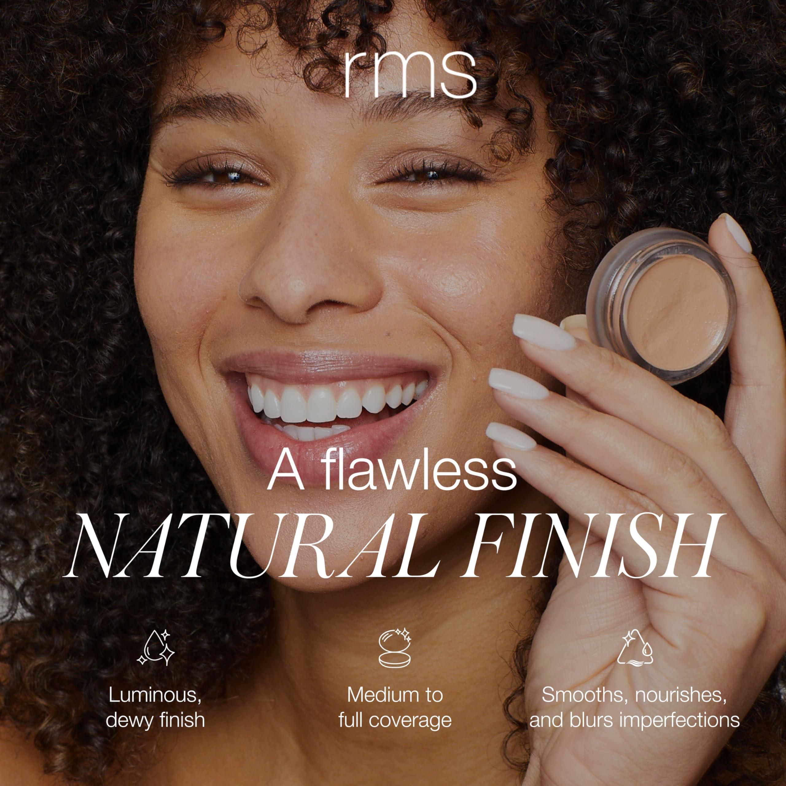 RMS Beauty RMS Beauty UnCoverup Cream Foundation - Medium to Full Coverage Foundation Makeup, Dewy Foundation Full Coverage Make Up, Hydrating Foundation Skin Tint with Buriti & Coconut Oil, Face Makeup Products