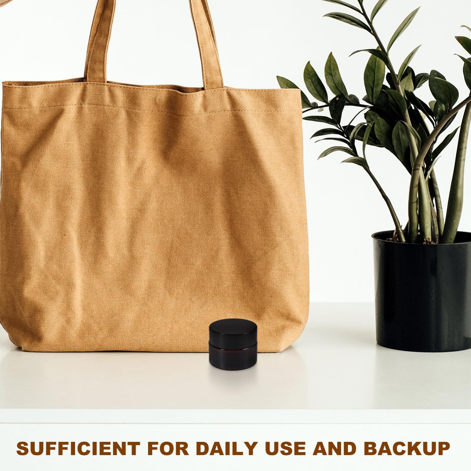 BUGUUYO BUGUUYO Body Butter Containers Cream Jars Travel Size 6pcs Skincare Jars Black Caps Refillable