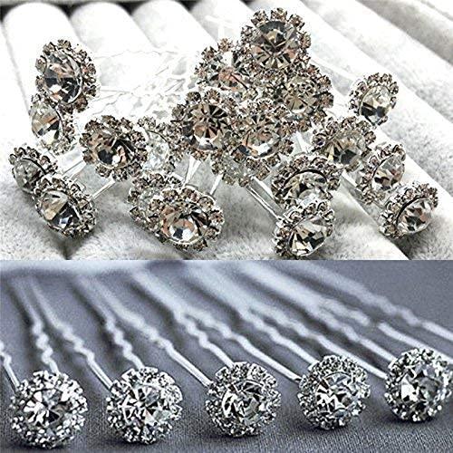 Trimming Shop Trimming Shop Swarovski Czech Crystal Diamante Flower Bridal Wedding Prom Hair Pins Clips 69