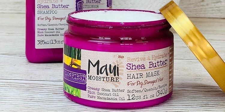 Maui Moisture Maui Moisture Shea Butter Hair Mask 12 Ounce Jar (Heal/Hydrate) (354ml) (3 Pack)