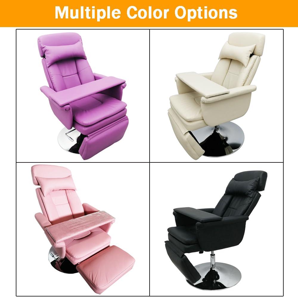 INTBUYING INTBUYING Pink Facial Beauty Bed Chair Air Pressure Lifting Massage Bed Spa Table Salon Chair 360 Degree Rotating Adjustable Beauty Bed Chair for Beauty &Home Office Chair Load Capacity 440LB