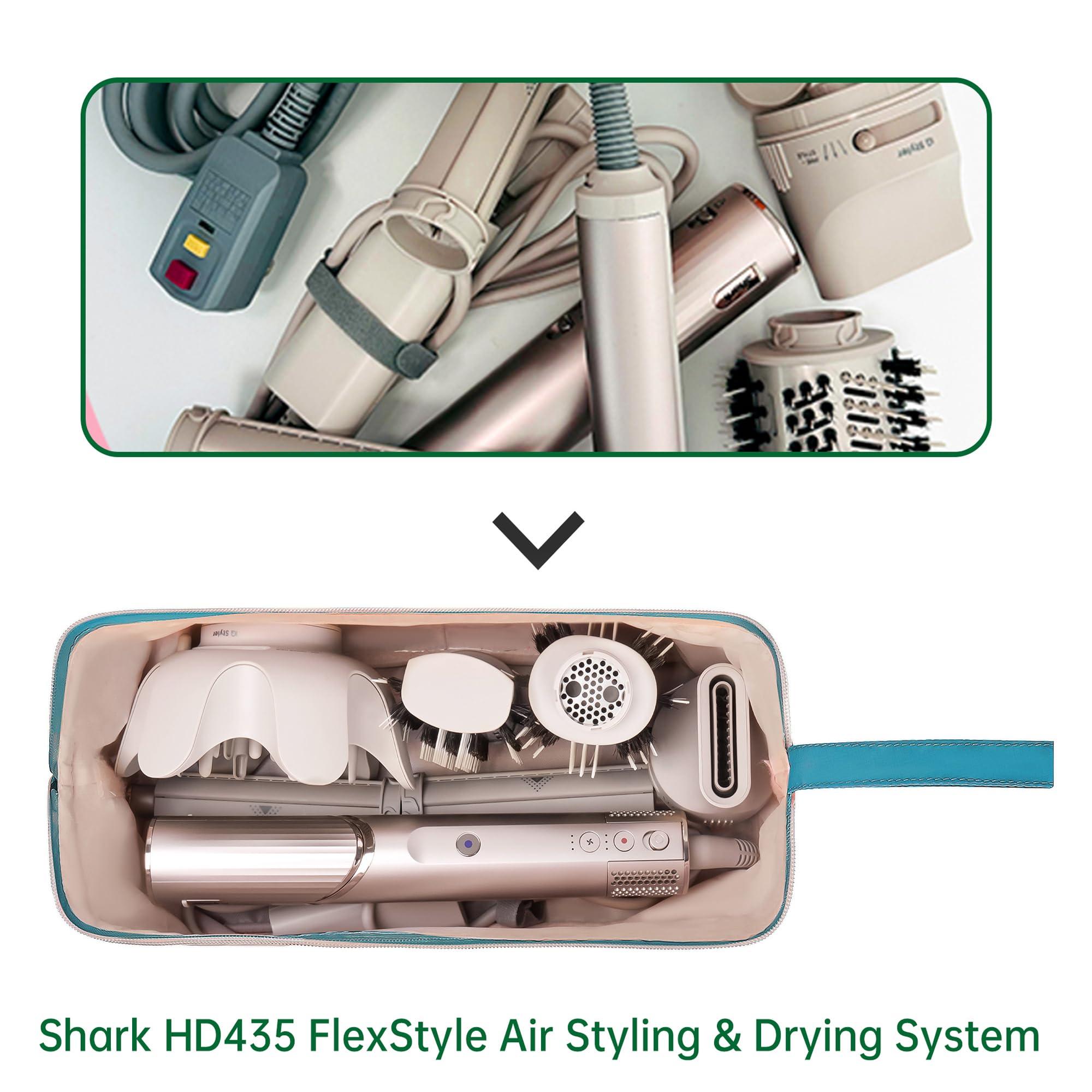 KarSyon KarSyon Shark Flex Style Case for Dyson Airwrap Hair Dryer Brush Revlon Hair Tools Travel Bag Carrying Case Flat Curling Iron Organizer (Teal Blue)