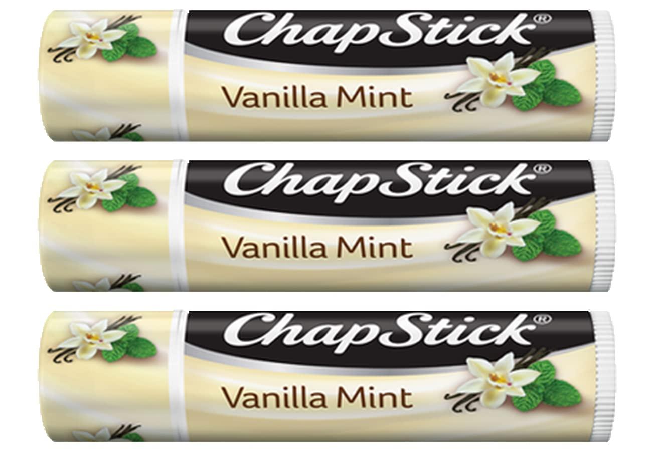 ChapStick ChapStick Vanilla Mint Lip Balm Tubes, Lip Care - 0.15 Oz (Pack of 3)