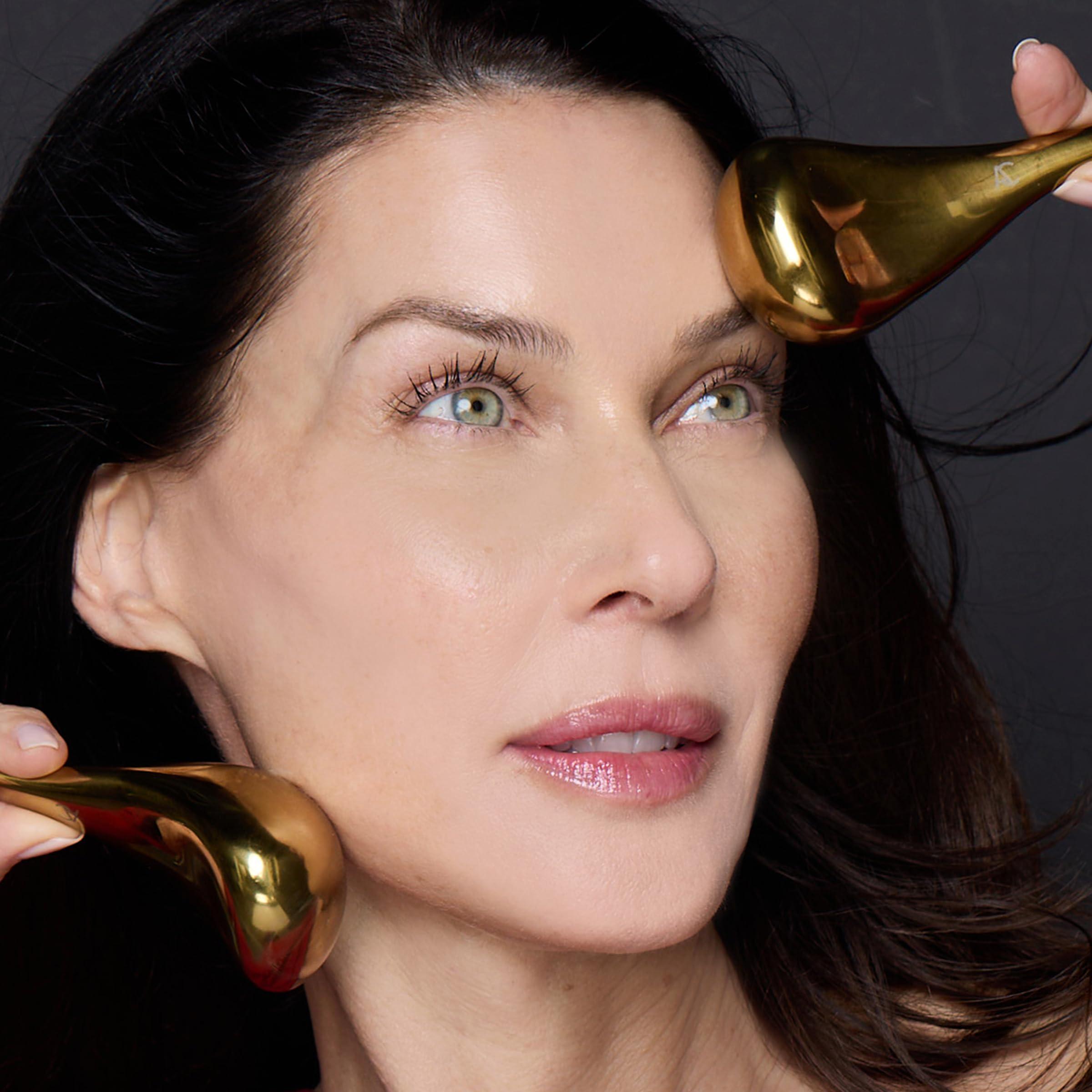 Angela Caglia Angela Caglia Gold Cryo Facial Set- Ice Globes for Face, Improve Circulation and Glow