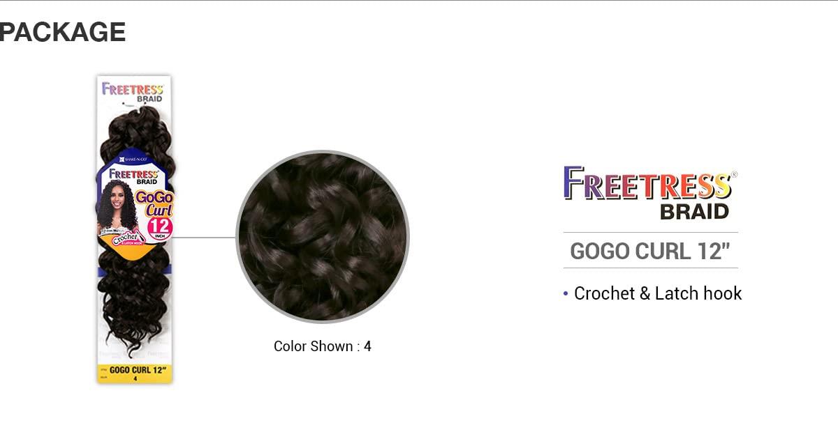 FreeTress Braids FreeTress Synthetic Hair Crochet Braids GoGo Curl 12\" (5-pack, 4)