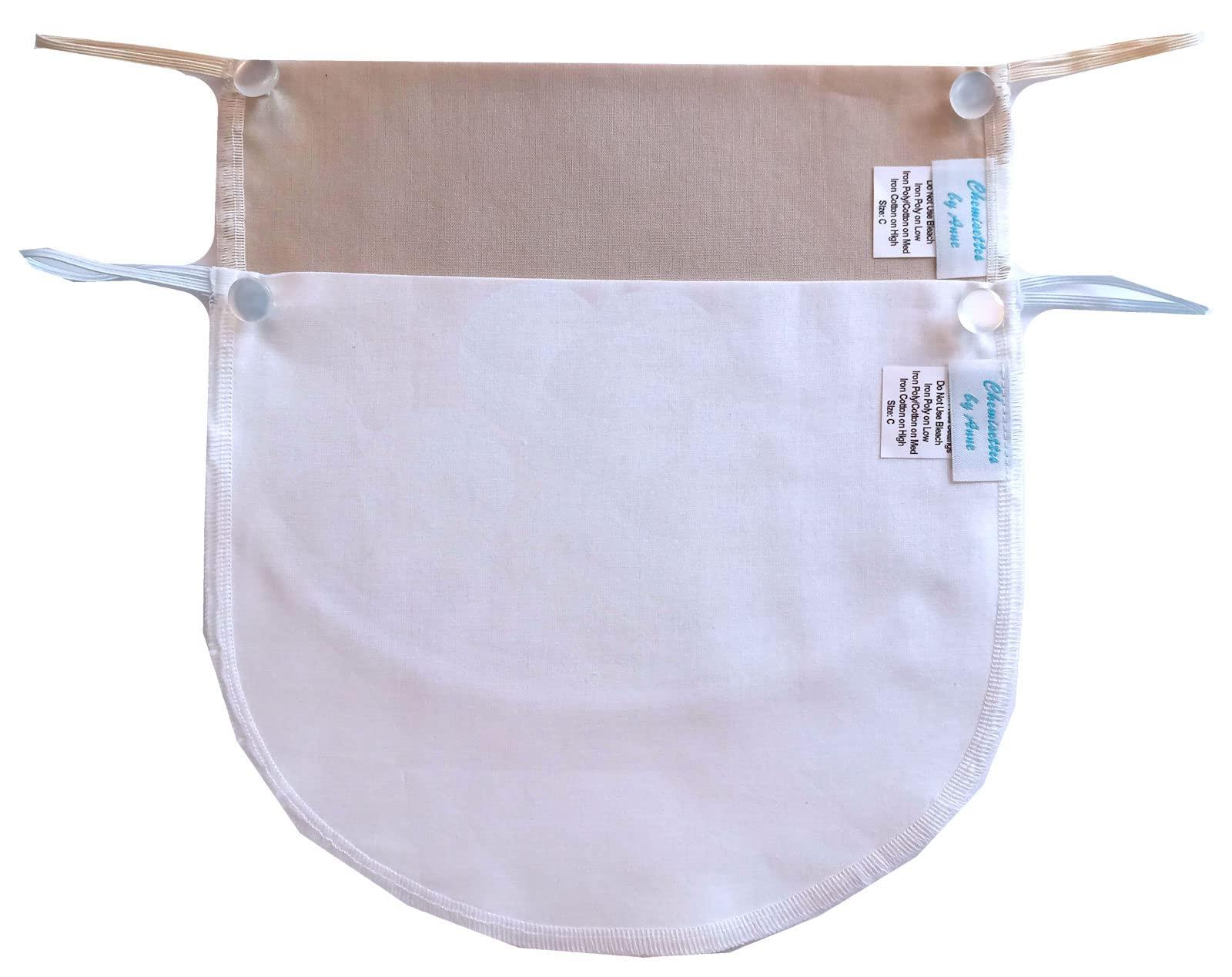 Chemisettes by Anne Chemisettes by Anne Modesty Panel Cleavage Cover 100% Cotton 2 Colors Size D Ivory-White