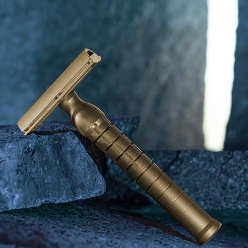 The Goodfellas\' smile The Goodfellas\' Smile Bayonetta Premium Double Edge Safety Razor, 100% Brass, Hand Crafted in Italy, Delivers an Ultra-Smooth Shave