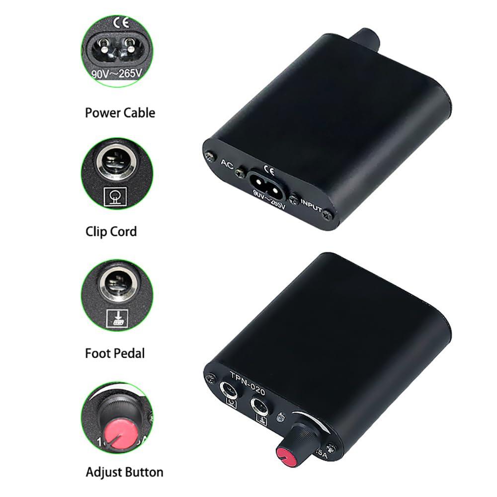 TTOOGO Tattoo Machine Kit Tattoo Set for Beginners Motor Machine Set Tattoo Motor Machine Set for Tattoo Practice,Tattoo Machine Kit Complete Set for Artistic Creations,Blue