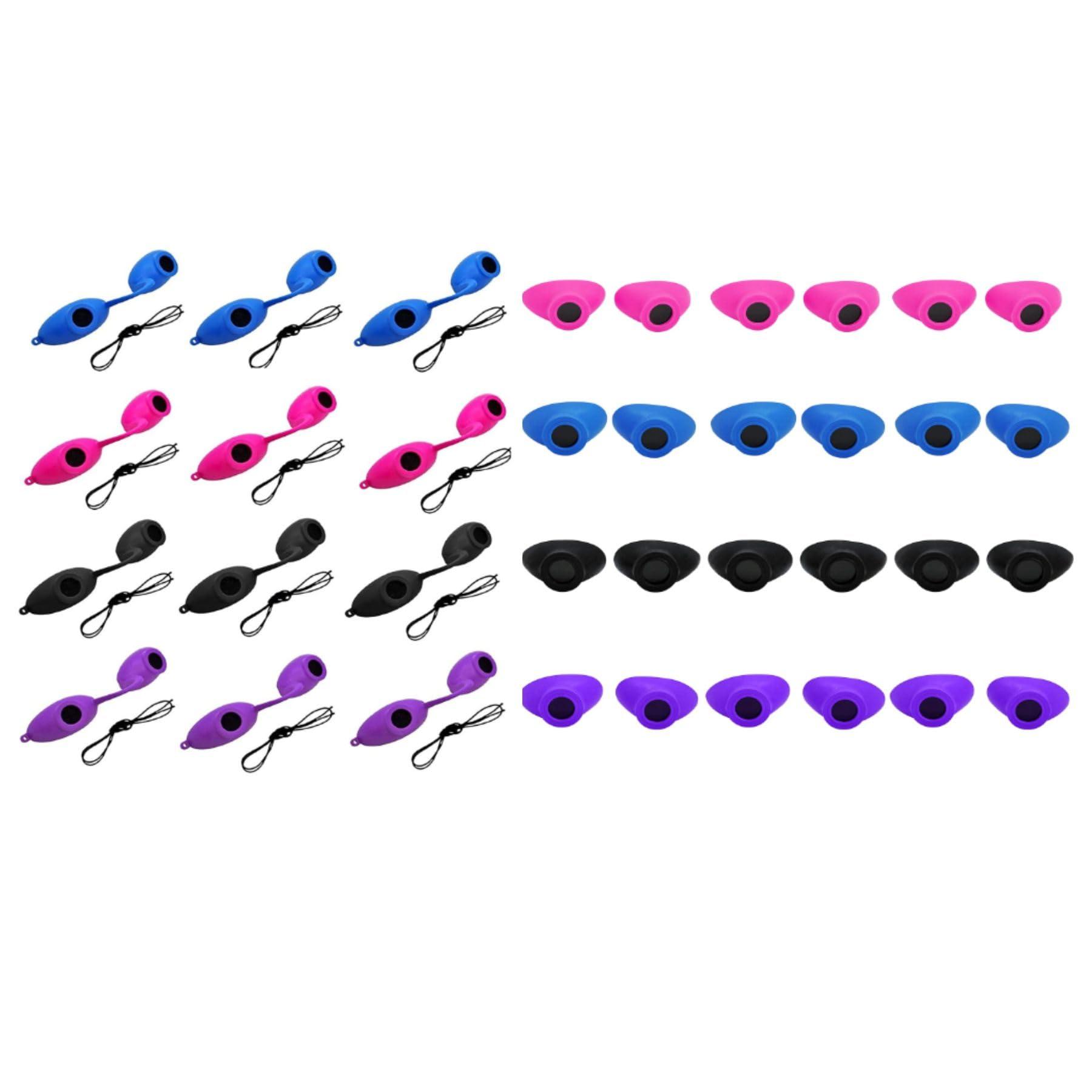 Super Sunnies Super Sunnies Tanning Goggles - 12-Pack + Strapless Econs bagged UV Eye Protection, FDA Compliant Bundle