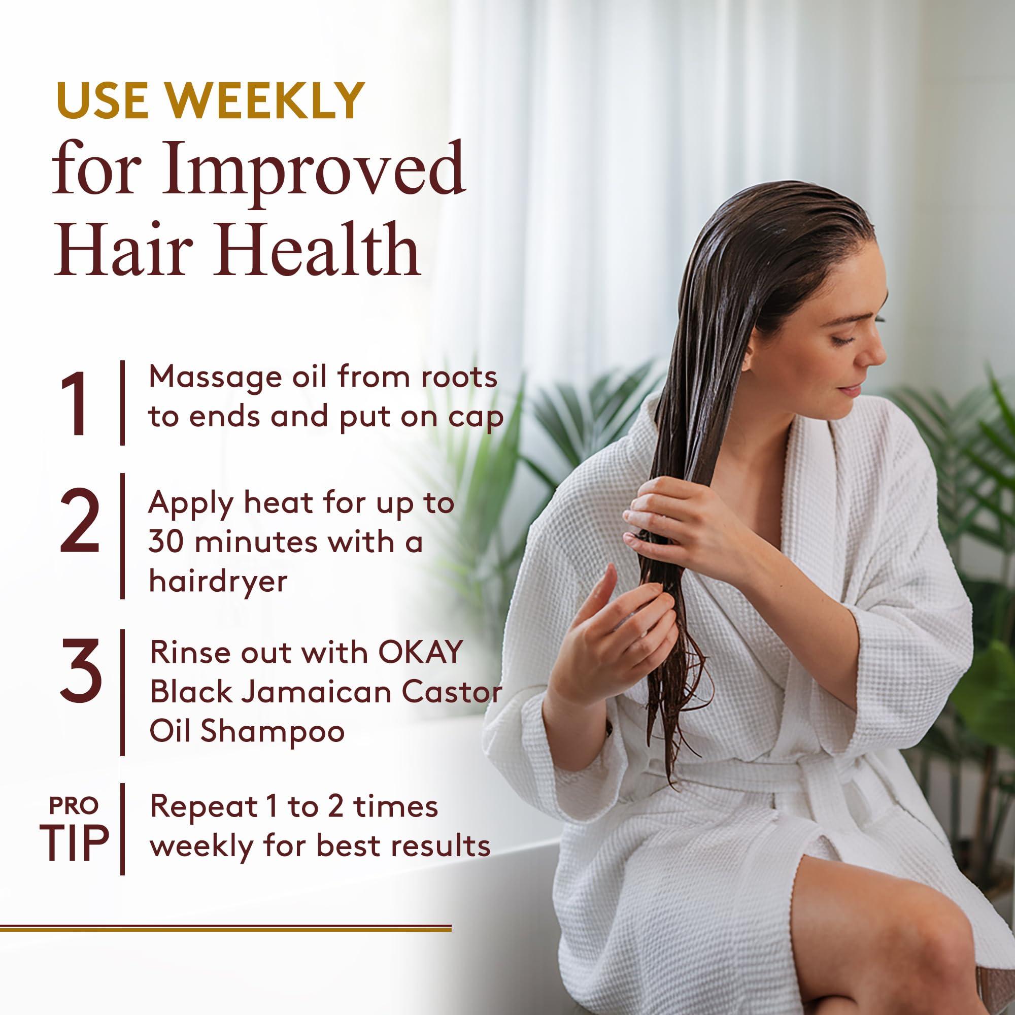 Okay Okay Black Jamaican Castor Oil Hair Growth for Unisex - 4 oz Oil