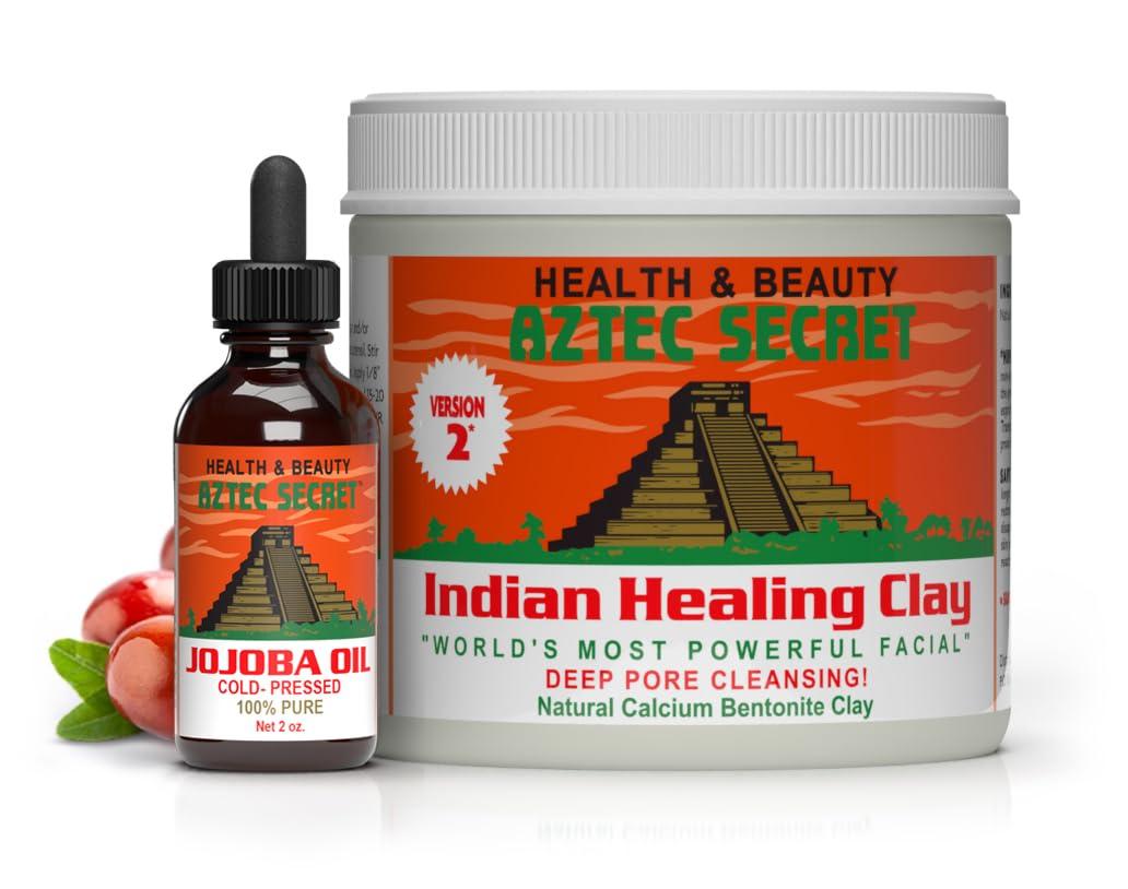Aztec Secret Aztec Secret - Indian Healing Clay 1 lb and Joboba Oil 2 oz Bundle