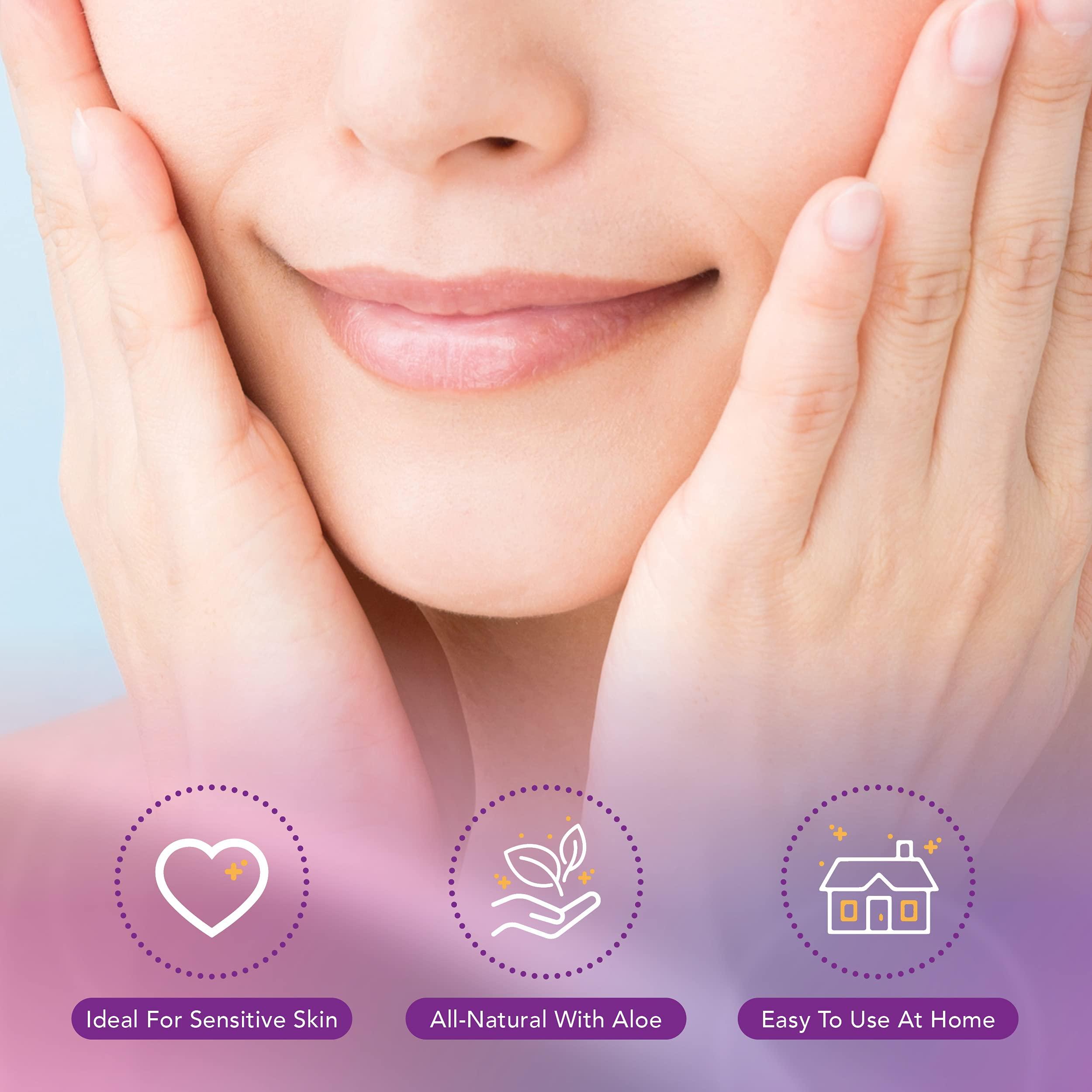 Hair Off Hair Off Facial Buffer - Painless & Chemical Free Facial Hair Remover & Gentle Face Exfoliator - Hair Eraser to Slow Regrowth on Chin, Lip & Cheeks (3 Buffers Per Box)