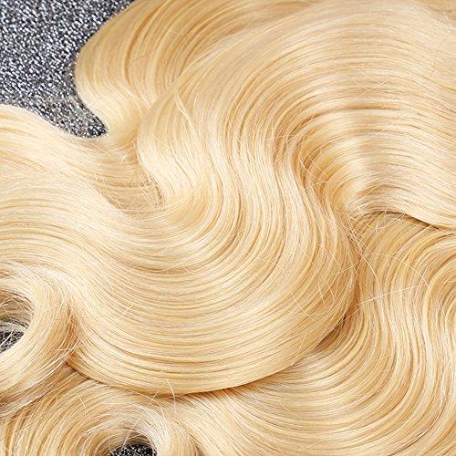 Bella Hair Bella Hair 613 Remy Virgin Human Hair Weave, Russian Blonde Human Hair Bundles Body Wave (2 Pieces 24inch)