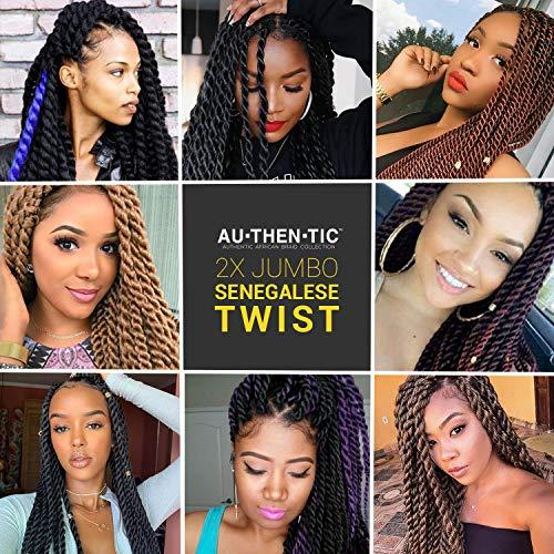 AU-THEN-TIC 24 Inch 2 Packs AU-THEN-TIC Double Jumbo Senegalese Twist Crochet Braid Hair Havana Twist Crochet Hair Havana Mambo Twist Crochet Braids Hair Extensions (24 Inch (Pack of 2), 30)