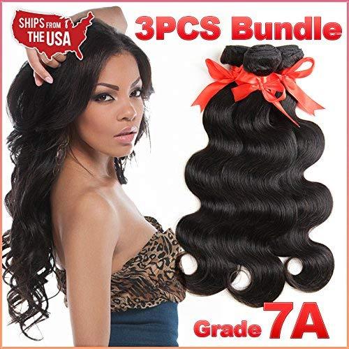 Costhair [Grade 7A] 3PC Bundle/ 300g Unprocessed 100% Brazilian Virgin Human Hair Body Wave (28"+28"+30")