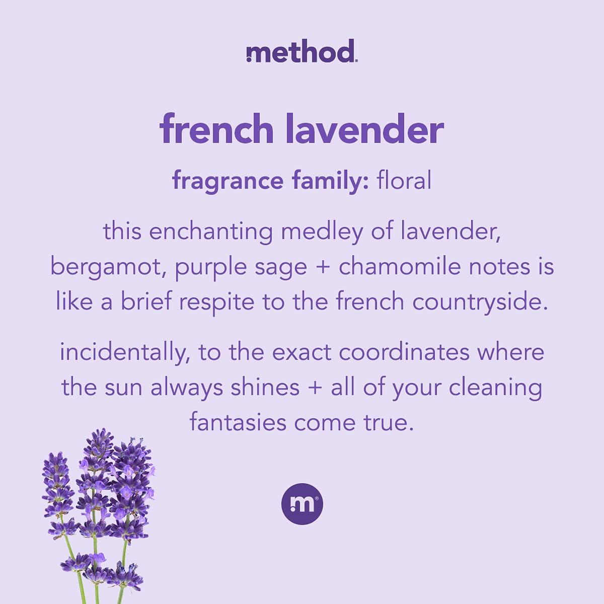 Method Method Foaming Hand Soap, Refill, Pink Grapefruit, Recyclable Bottle, Biodegradable Formula, 28 oz, (Pack of 1) & Gel Hand Soap, Refill, French Lavender, Recyclable Bottle