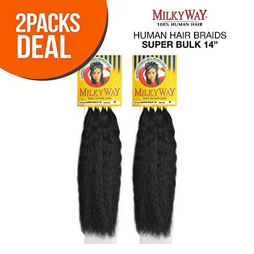 MilkyWay Milky Way Human Hair Braids Super Bulk 2-PACK DEAL! (14", 1)