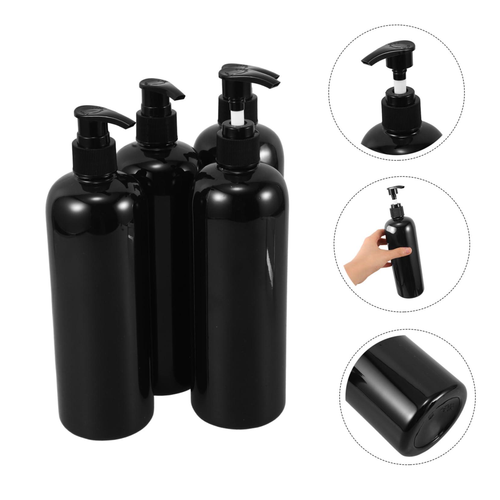 PRETYZOOM PRETYZOOM 4pcs Shampoo Bottle Body Wash Liquid Holder Squirty Bottles Shower Pump Dispenser Black Conditioner Black Glasses Liquid Dispenser Bottle Pump Bottles Accessories Travel Lotion