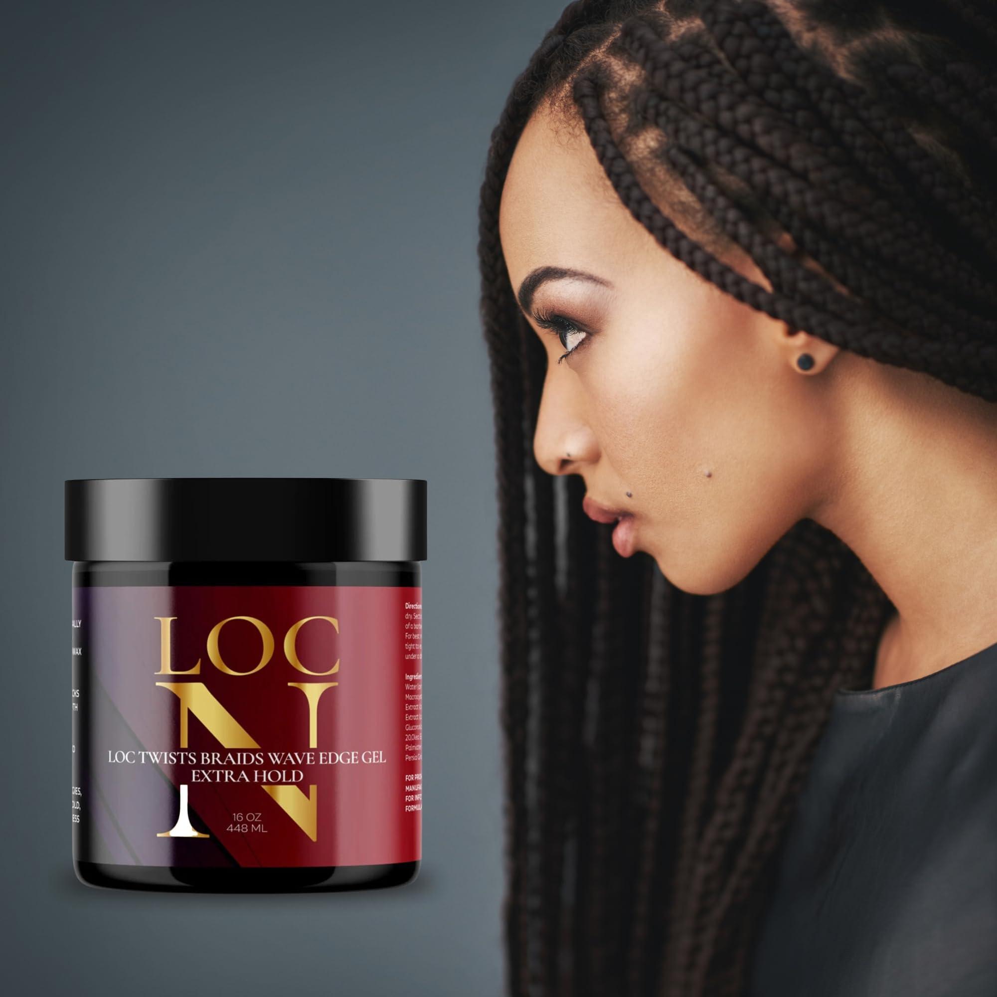 LOCN LOCN Twists Braids Wave Edge Gel, Extra Hold, 16 oz (448 ML)