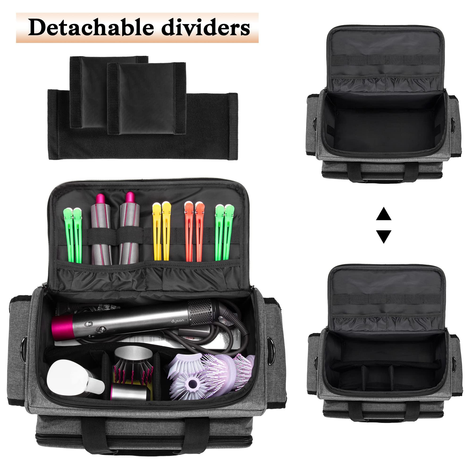 BAFASO BAFASO Barber Case with Adjustable Dividers, Tattoo Case Holds Tattoo Supplies, Travel Barber Case Holds Various Hair Cutting Tools (Bag Only), Gray