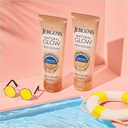 Jergens Jergens Natural Glow Self Tanner Body Lotion, Sunless Tanning, Medium to Deep Skin Tone, Daily Moisturizer with Coconut Oil, Vitamin E and Antioxidants, 7.5 Oz