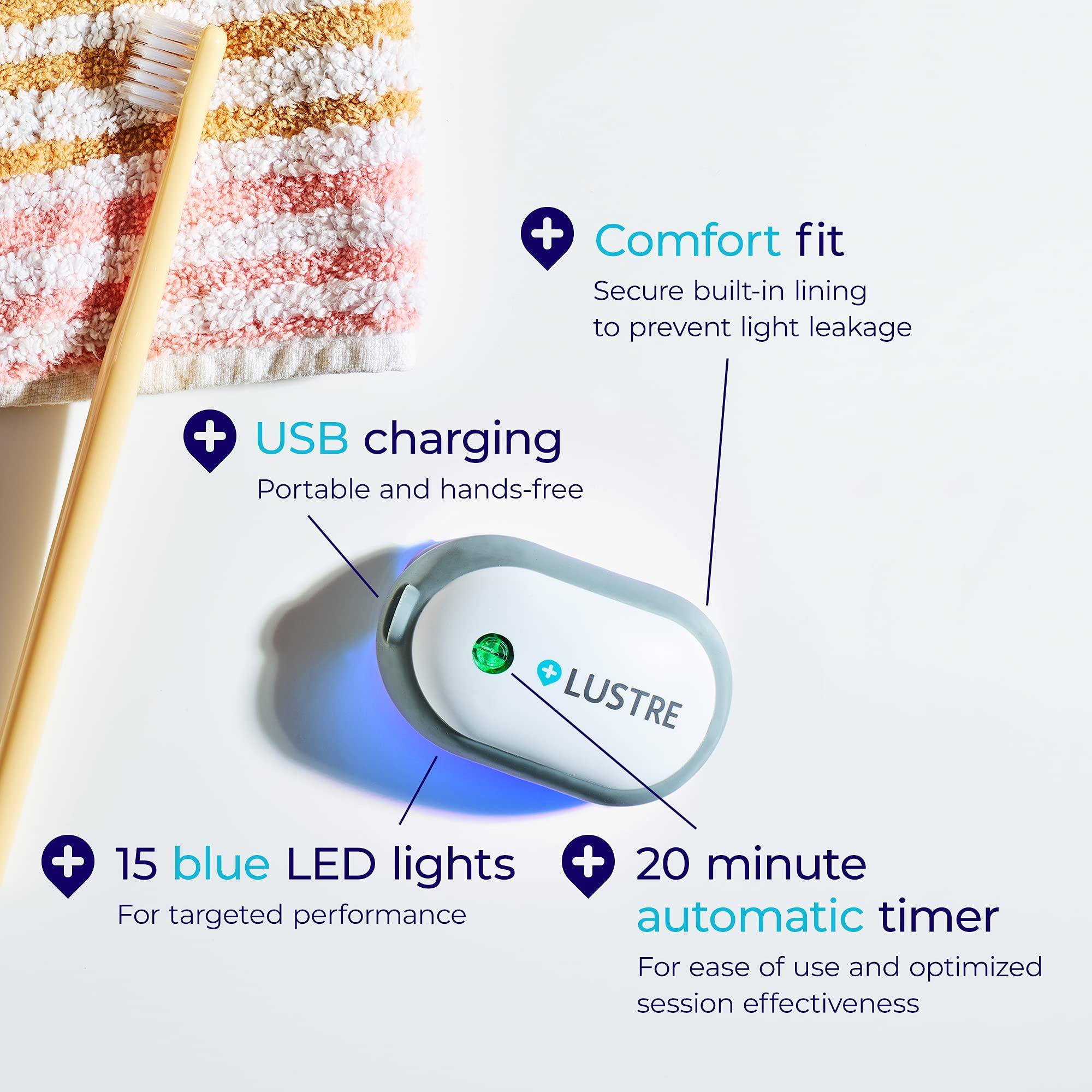 Lustre ClearSkin LUSTRE ClearSkin Solo - Blue Light Acne Treatment Device, UV-Free & Wireless | LED Therapy for Face and Body Acne, Spots and Blemishes |
