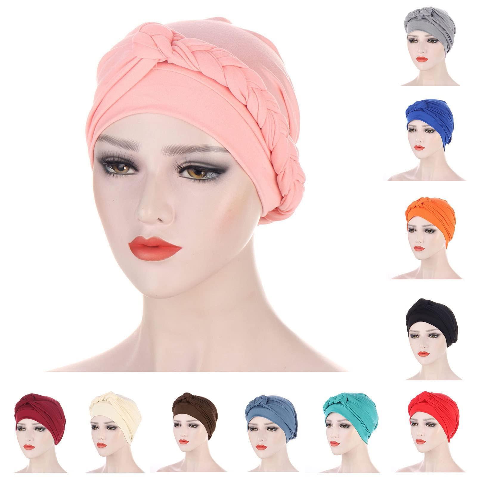 Generic Stretch Jersey Turban Heads Wrap African Head Wrap for Women Head Scarf Soft Headband Long Hair Scarf Hair Bonnet (Yellow, One Size)
