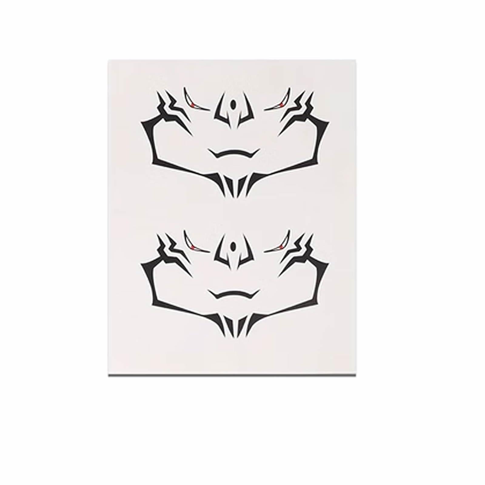 Qmortech Ryomen Sukuna Tattoo Anime Itadori Yuji Cosplay Tattoo Temporary Tattoos Body Tattoos Face Wrist Stickers Props Accessory (black)