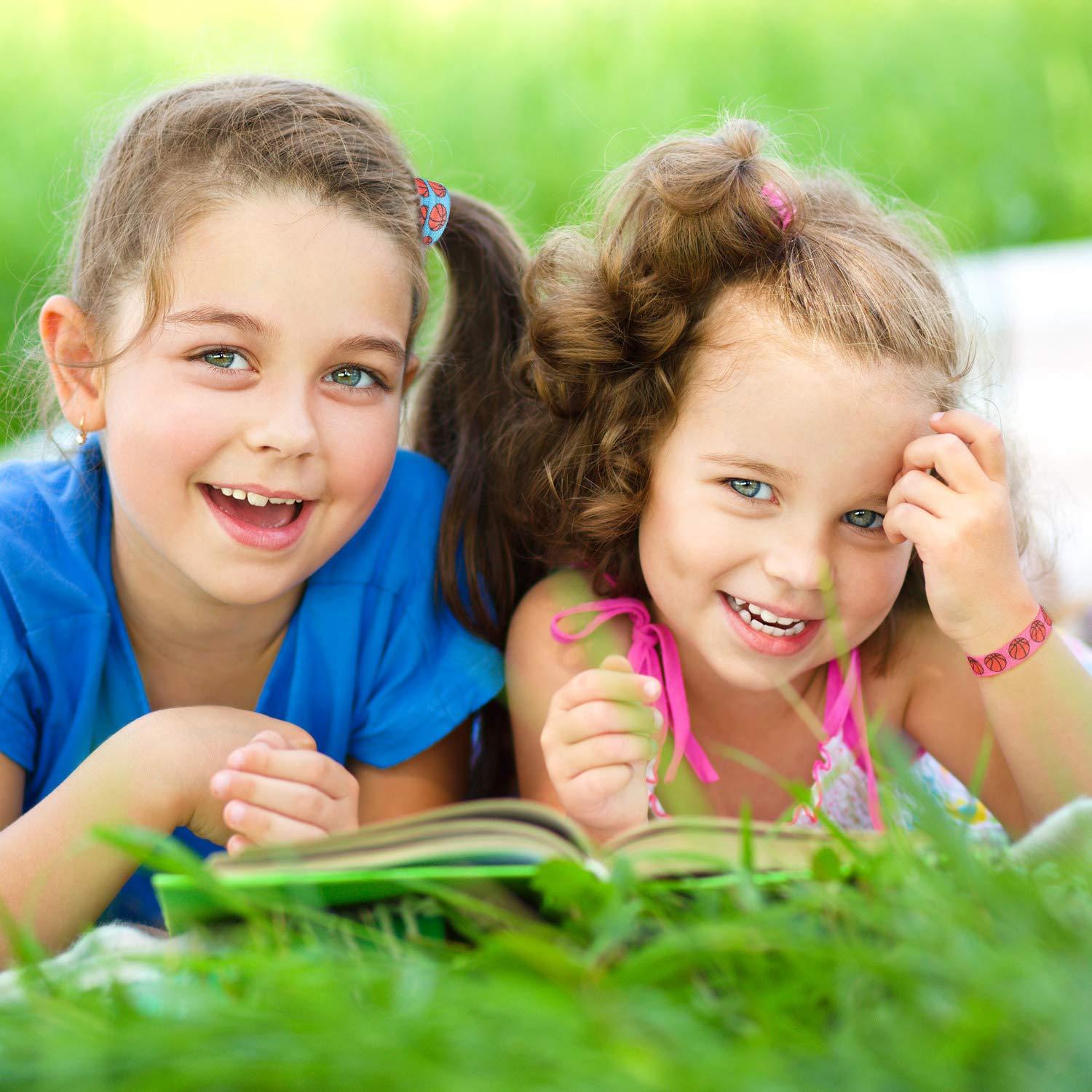 Frienda 20 Pieces Basketball Hair Ties Bulk Basketball Hair Accessories Elastic Hair Bands No Crease Sports Hair Ribbons Scrunchies Ponytail Gifts for Girls Women Players Coaches Teammates