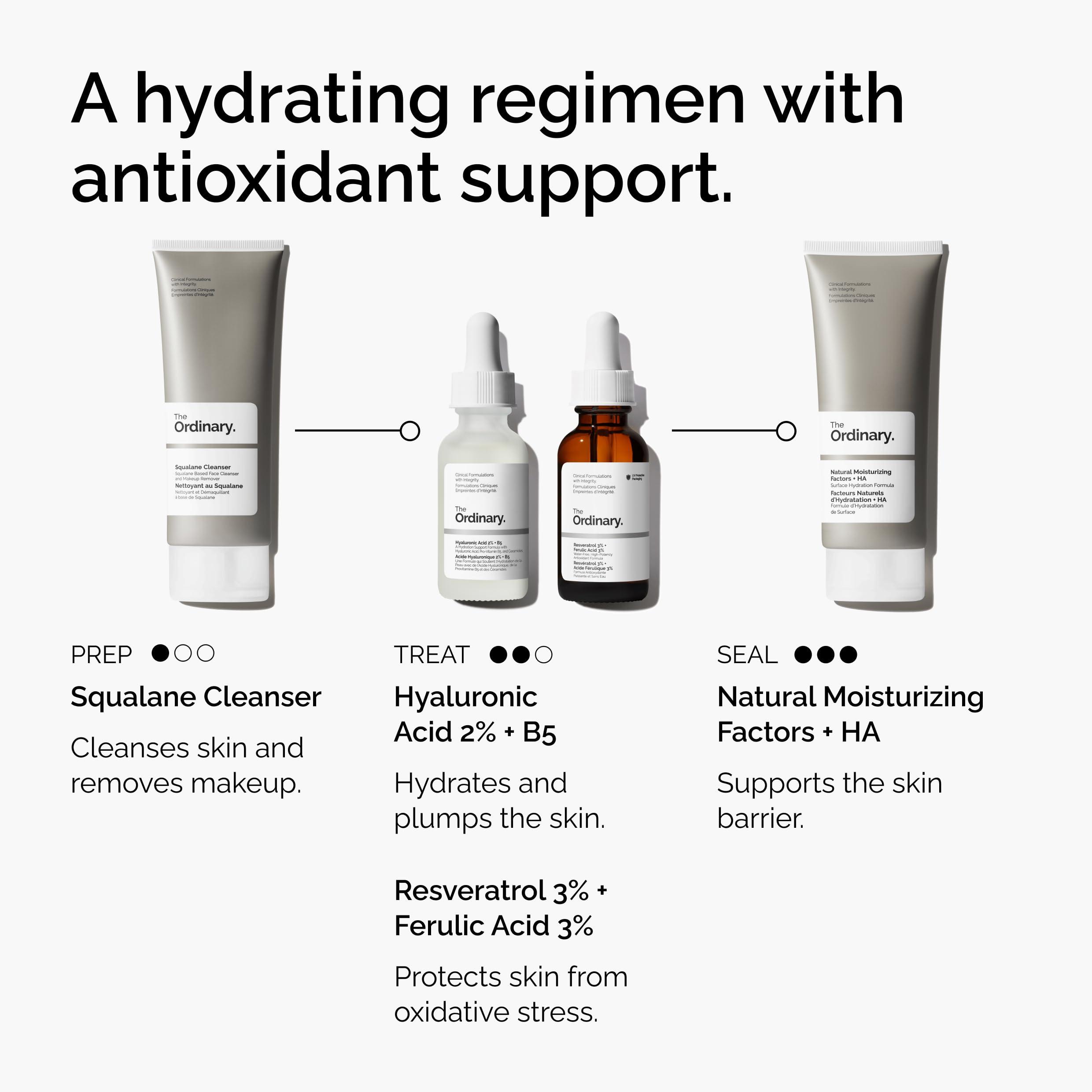 The Ordinary The Ordinary Resveratrol 3% + Ferulic Acid 3%, Antioxidant Serum for Anti-Aging, 1 Fl Oz