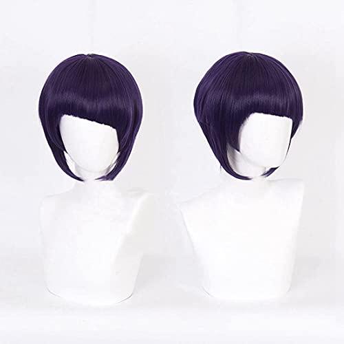 Liamiona Liamiona Jirou Kyouka Wig cosplay Wig Short Dark Purple Synthetic Wig for Halloween Party + Free Wig Cap
