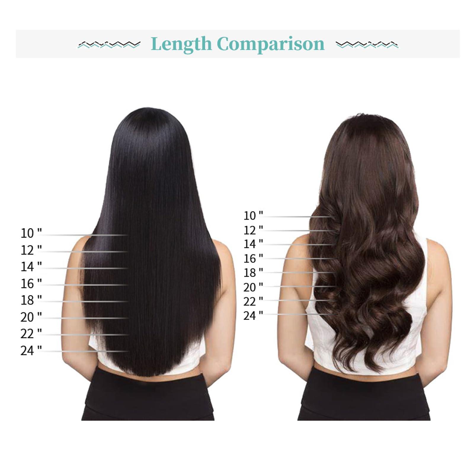RIBONI Micro Ring Straight Human Hair Extensions Micro Link Hair Extensions Real Human Hair Black Micro Loop Remy Hair Extensions Pre Bonded 50g/100strand