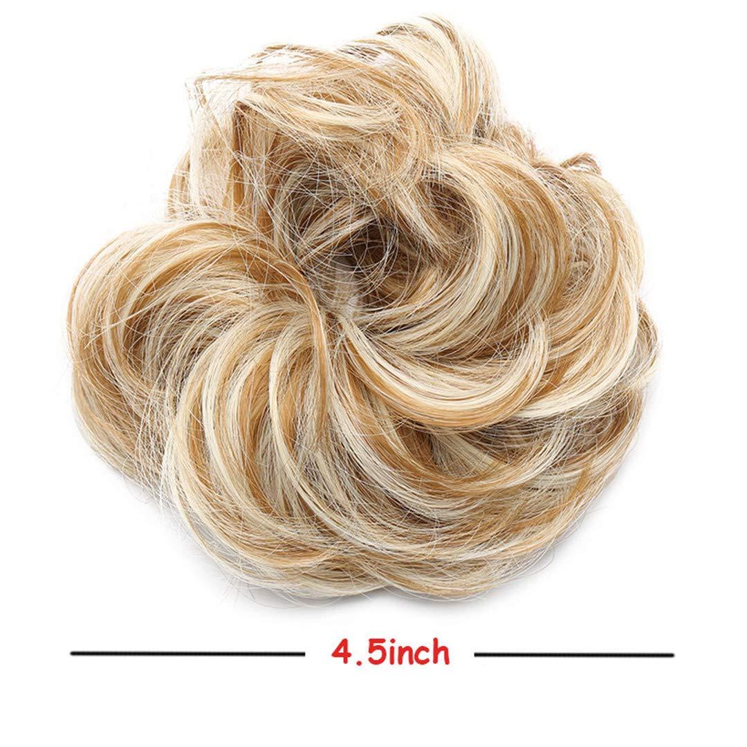 Aonmg Synthetic hair buns Hair Scrunchie s Hair Piece Wrap Ponytail Hair Tail Updo Fake Hair Bun Hair Piece 1027-thick