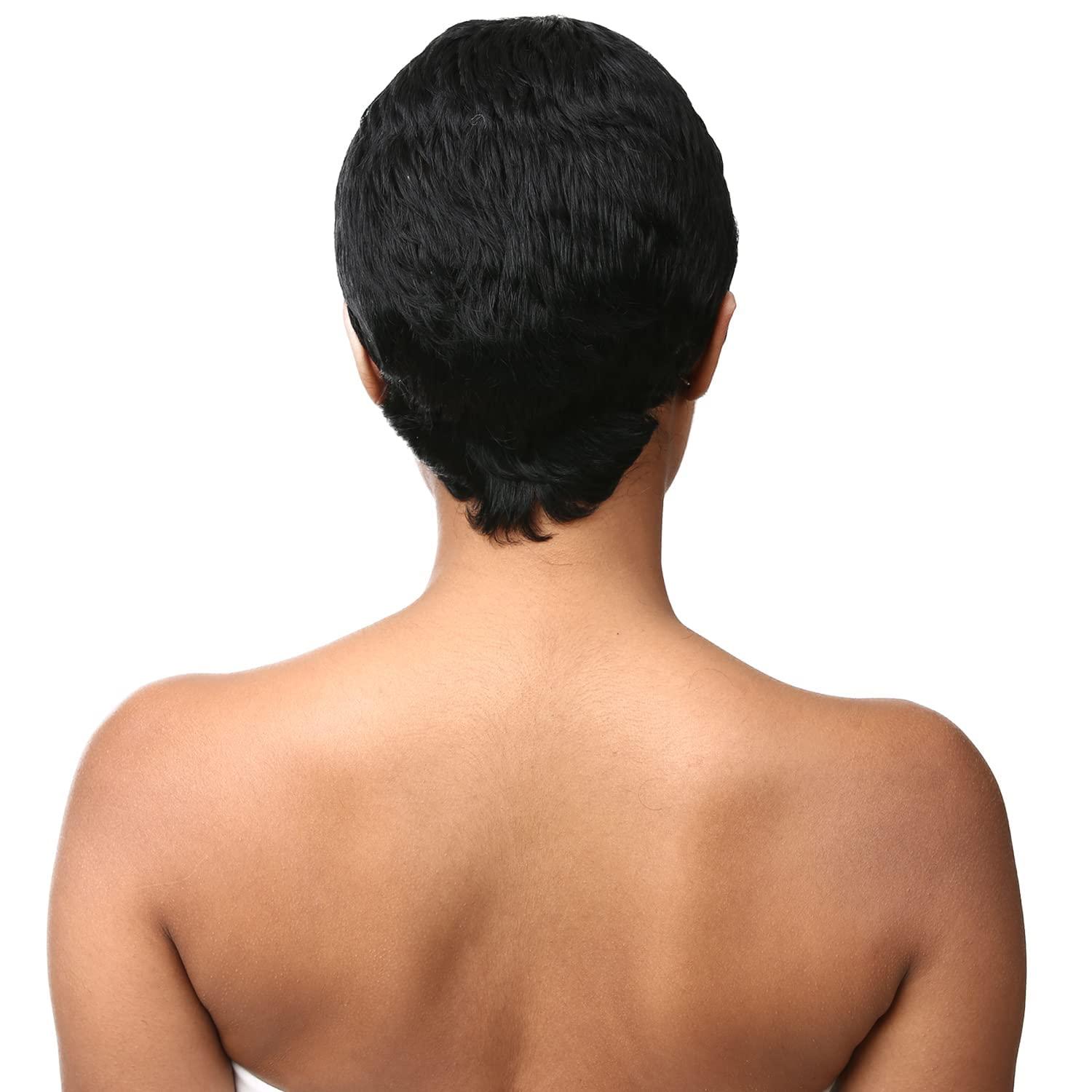 Sensationnel Sensationnel Empire human hair wig - ria celebrity inspired collections pre-styled salon cut hair (1B OFFBLACK)