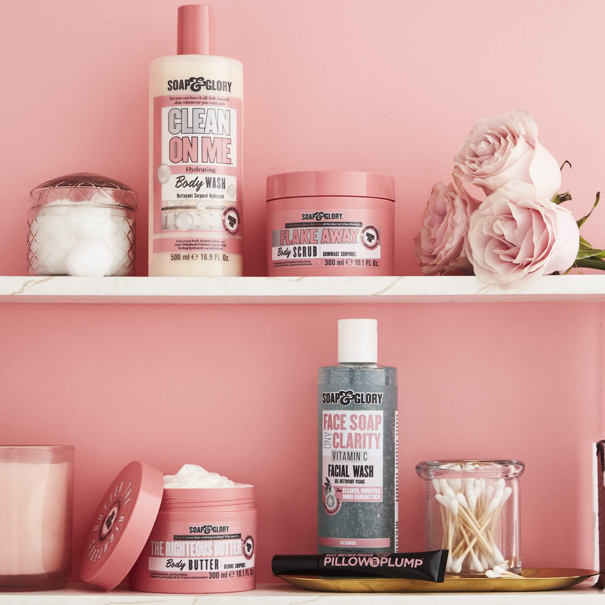 Soap & Glory Soap & Glory Gentle Exfoliating Face Wash & Vitamin C Cleanser - 3-in-1 Exfoliator, Makeup Remover & Hydrating Facial Cleanser for Clean, Smooth & Radiant Skin for All Skin Types (350ml)