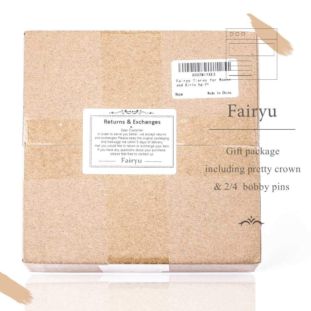 Fairyu Fairyu Baroque Queen Crown and Tiara Sparkly Purple Rhinestone Wedding Crowns Crystal Bride Full Tiaras Headband Party Prom Hair Accessories for Women